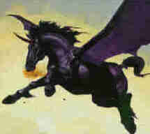 Black, Flying Pegasus